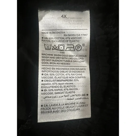 New Old Navy Top Black 4X Babydoll Poet Boho Cottagecore Vacation Prairie - Picture 8 of 8